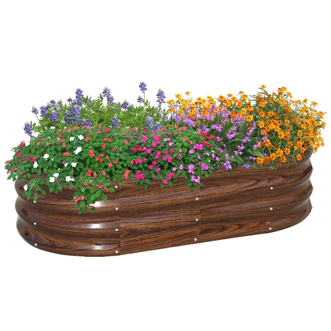 Raised Garden Bed, 4Ft(L)X2Ft(W)X1Ft(H) Outdoor Raised Beds Kit for Planting Plants,Brown