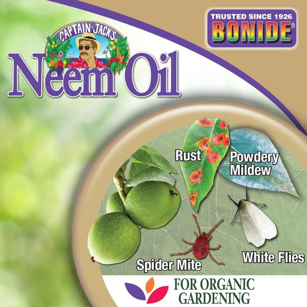 Captain Jack'S Neem Oil, 32 Oz Ready-To-Use Spray, Multi-Purpose Fungicide, Insecticide and Miticide for Organic Gardening